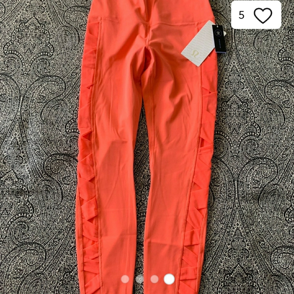 Lululemon bright coral leggings